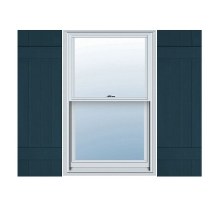 Ekena Millwork 14 in. W x 39 in. H Builders Edge, 2 Batten, Board-n-Batten Shutters, 166 - Midnight Blue, PR 080140039166